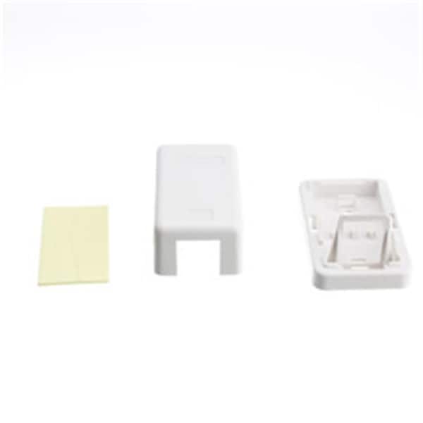 Cable Wholesale 1 Port Keystone Wall Plate, Single Gang - Beige - 301-1K