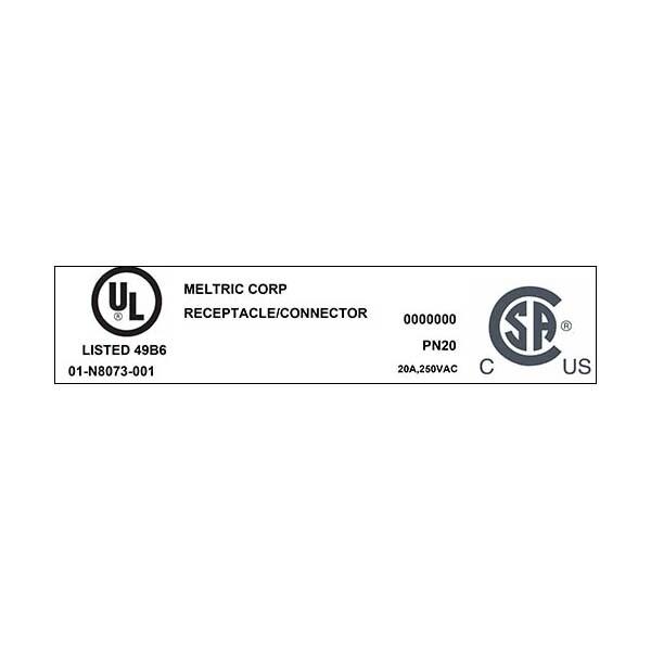 Meltric 01-N8073-001 RECEPTACLE REVERSE INTERIORS - 01-N8073-001