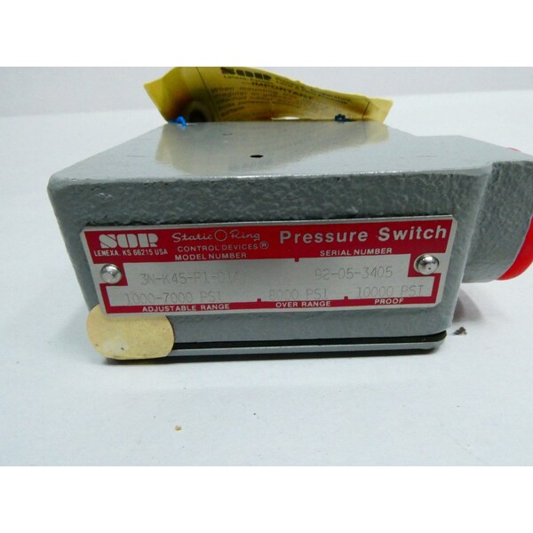 Interruptor de presión Sor 1/4IN 1000-7000PSI - 3N-K45-P1-D1A