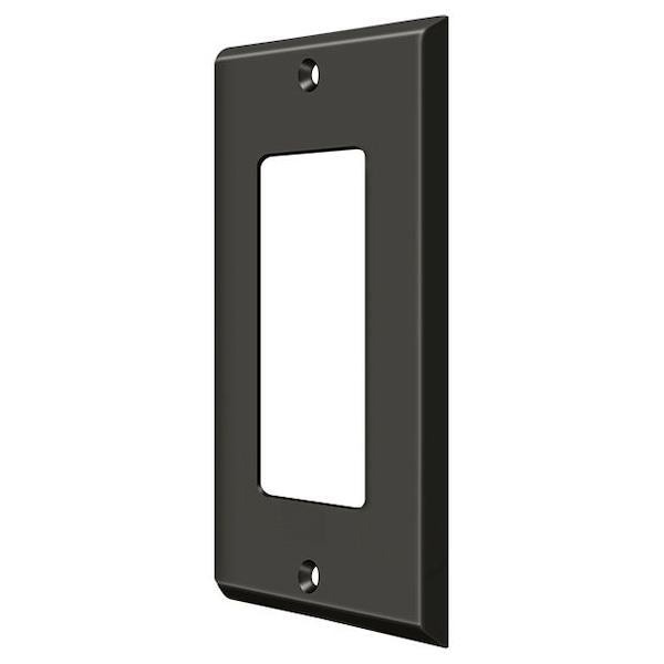 Deltana Single Rocker Switch Plate, Number of Gangs: 1 Solid Brass, Oil Rubbed Bronze Finish - SWP4754U10B