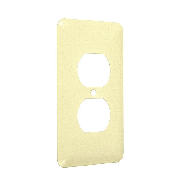 Taymac Duplex Princess Wall Plates, Number of Gangs: 1 Metal, Textured Finish, Ivory - WRTI-D