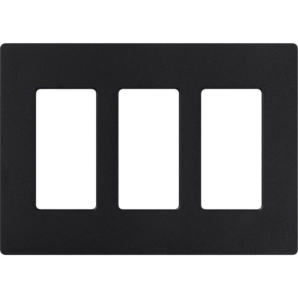 Lutron Designer Wall Plates, Number of Gangs: 3 Satin Finish, Midnight - SC-3-MN