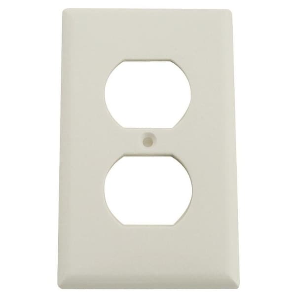 Eaton Wiring Devices Receptacle Wallplate, 412 in L, 234 in W, 1 Gang, Thermoset, White, HighGloss - 2132W-BOX