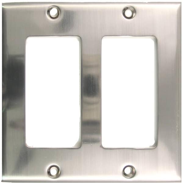Rusticware Double Rocker Switch Plate, Number of Gangs: 2 Satin Nickel Finish - 787SN