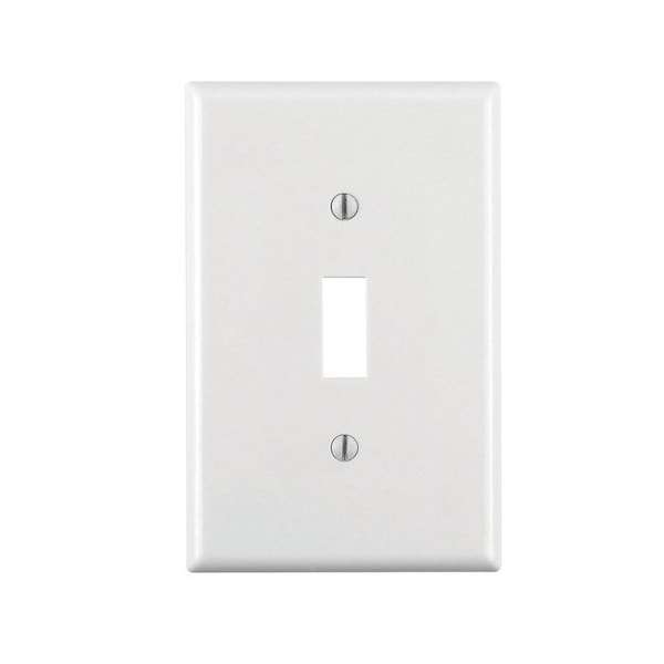 Leviton Leviton White 1 gang Thermoset Plastic Toggle Wall Plate - 80501-00W