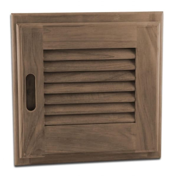 D & H Distributing Louvered Door &amp; Frame  Small  RH 12in.X 12in. - MA4228949