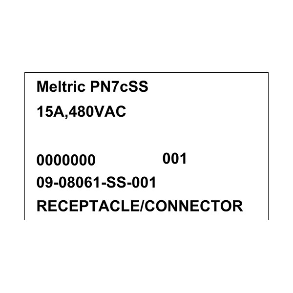 Meltric 09-08061-SS-001 RECEPTACLE REVERSE INTERIORS - 09-08061-SS-001