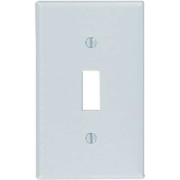 Leviton Leviton Gray 1 gang Thermoset Plastic Toggle Wall Plate - 87001-000