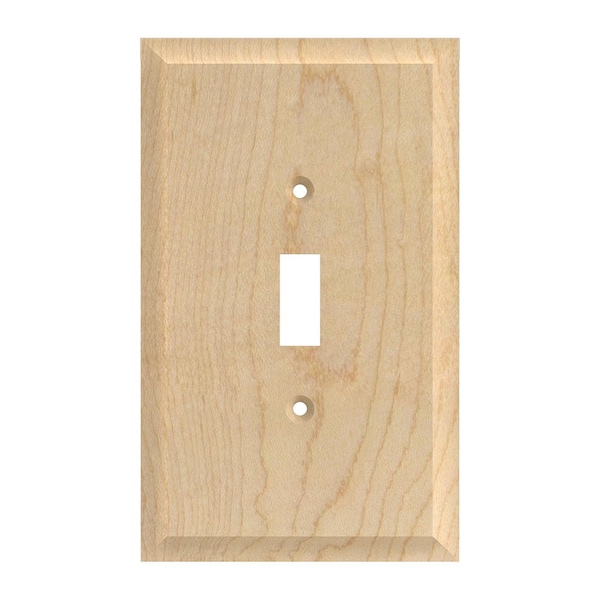 Designs Of Distinction Single Light Switch Plate - Hard Maple - 01450001HM1