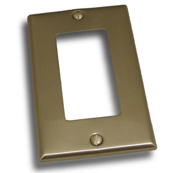 Residential Essentials Residential Essentials 10815SN Single Rocker Switch Plate; Satin Nickel - 10815SN