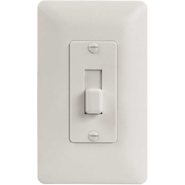 Titan3 Technology 1-Gang Toggle Plastic Wall Plate, White Textured, 5PK - TPPCW-T-5