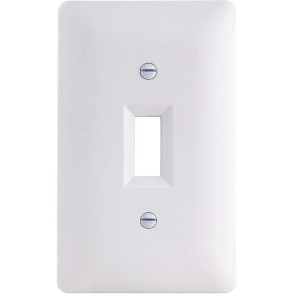 Titan3 Technology Titan3 1-Gang Decorator Open Toggle Plastic Wall Plate, White Textured - TPPW-T