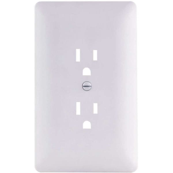 Titan3 Technology 1-Gang Duplex Plastic Wall Plate, White Textured, 5PK - TPPCW-D-5