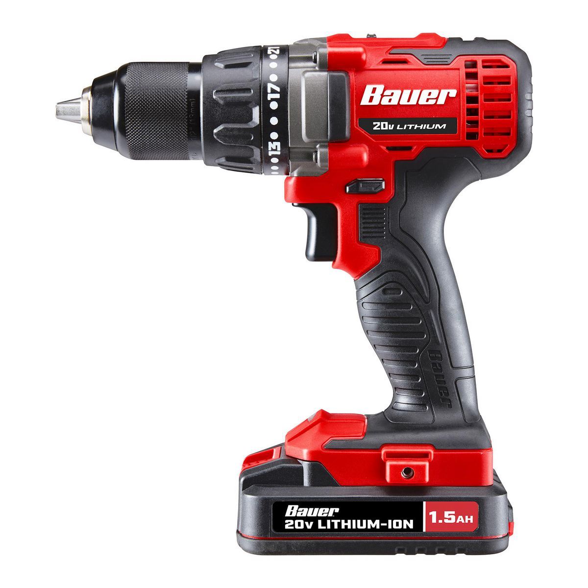 Kit de Taladro Inalámbrico y Destornillador de Impacto Bauer de 20V, 2 Herramientas con (2) Baterías de 1.5 Ah y Cargador - 70933