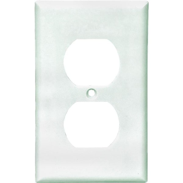 Eaton Wiring Devices 2132W Wallplate, 412 in L, 234 in W, 1 Gang, Thermoset, White, HighGloss - 2132W-10-L