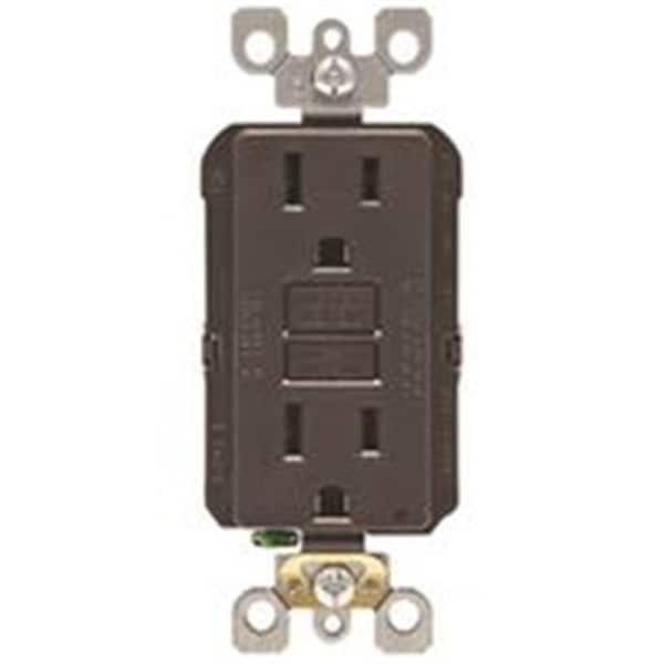 Leviton Leviton Mfg R00-GFNT1-00K 15A Outlet GFCI Self Test - 120V; Brown - 4811469