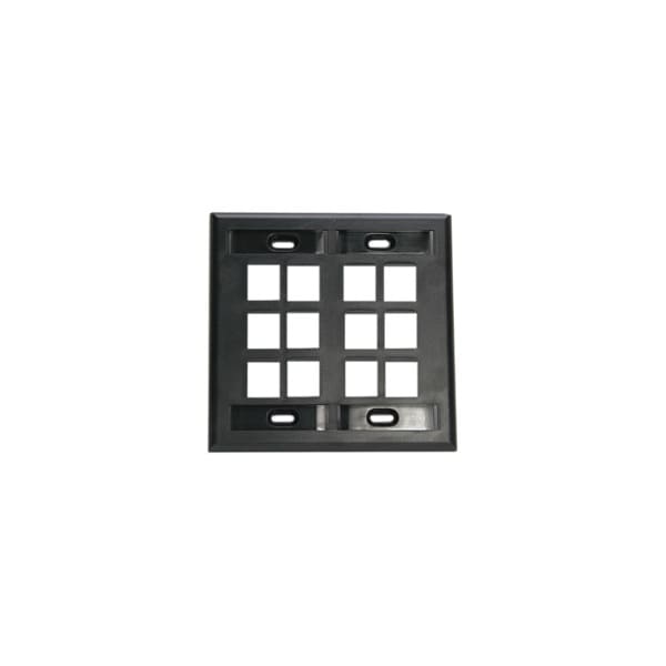 Leviton Number of Gangs: 2 High-Impact Plastic, Black - 42080-12E