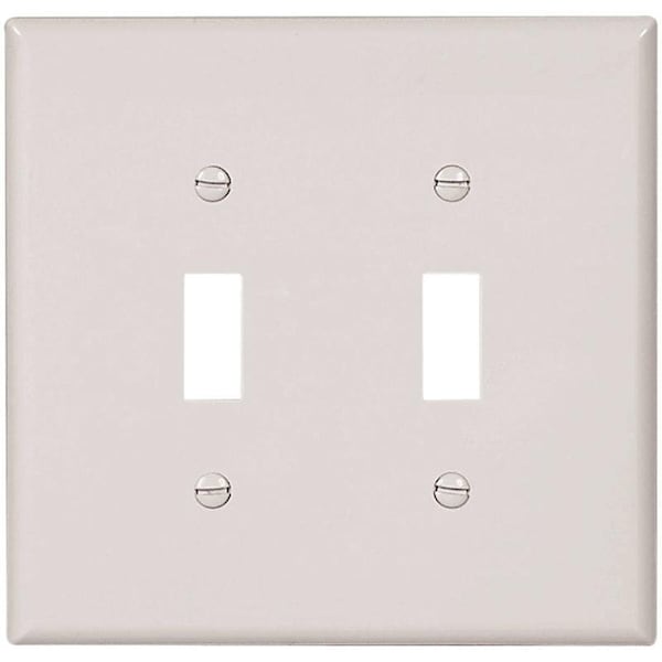 Eaton Wiring Devices Wallplate, 514 in L, 531 in W, 2 Gang, Thermoset, White - 2149W-BOX