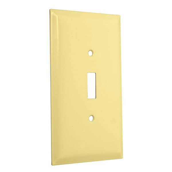 Taymac Toggle Jumbo Wall Plates, Number of Gangs: 1 Metal, Smooth Finish, Ivory - WJI-T