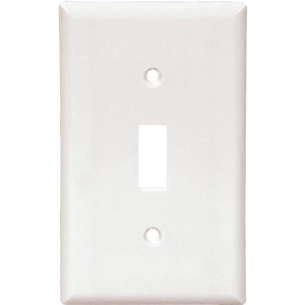 Eaton Wiring Devices 2134W Wallplate, 412 in L, 234 in W, 1 Gang, Thermoset, White, HighGloss - 2134W-10-L