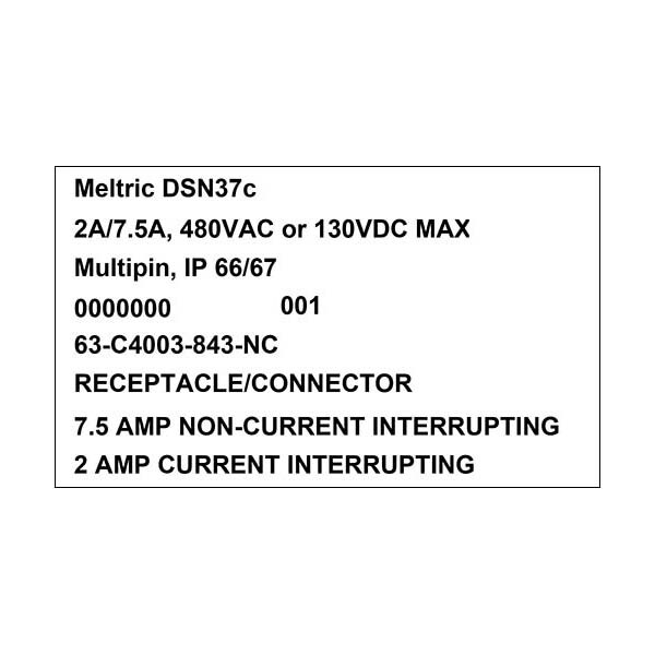 Meltric 63-C4003-843-NC RECEPTACLE PADLOCK PAWL NORMALLY CLOSED LID - 63-C4003-843-NC