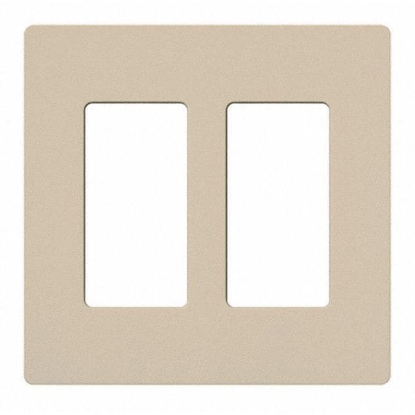 Lutron Designer Wall Plates, Number of Gangs: 2 Satin Finish, Taupe - SC-2-TP