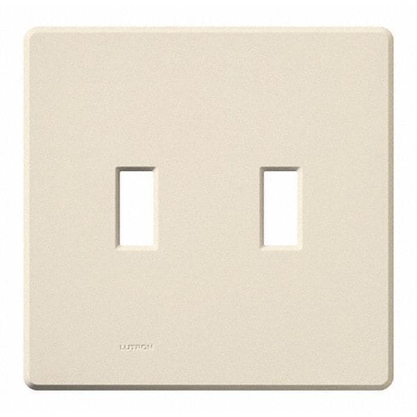 Lutron Traditional Fassada Wall Plates, Number of Gangs: 2 Gloss Finish, Light Almond - FG-2-LA