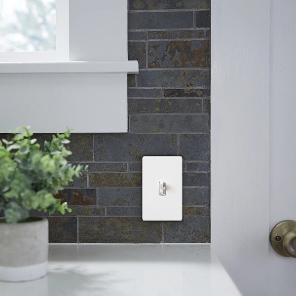 Lutron Traditional Fassada Wall Plates, Number of Gangs: 1 Gloss Finish, Almond - FG-1-AL
