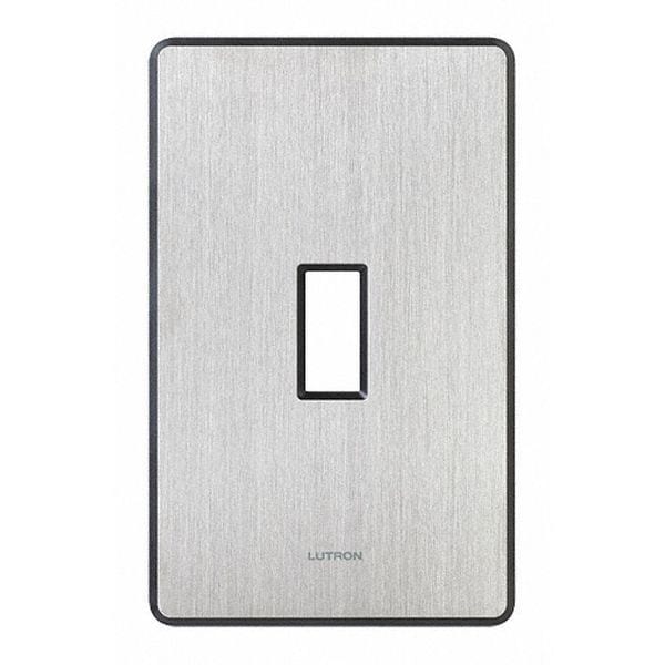 Lutron Traditional Fassada Wall Plates, Number of Gangs: 1 Stainless Steel, Satin Finish, Stainless Steel - FW-1-SS