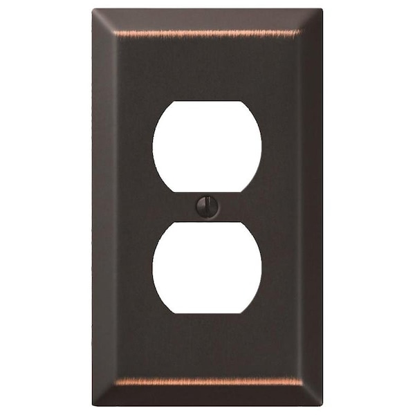 Amertac Wallplate, 1 Gang, Steel, Aged Bronze - 163DDB