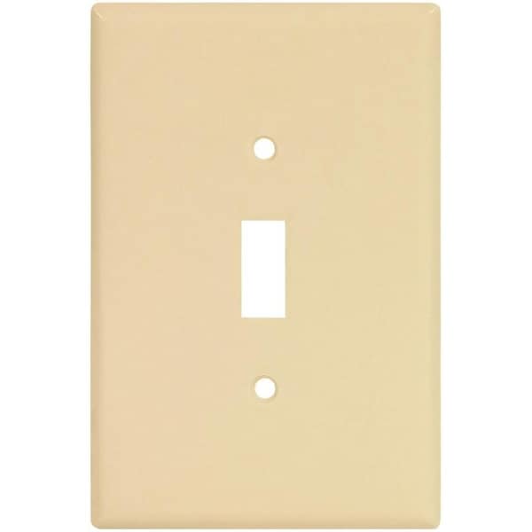 Eaton Wiring Devices WALL PLATE JMBO TGL 1GANG IVRY - 2144V-BOX