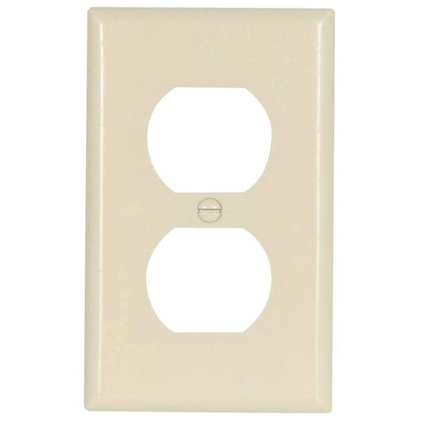 Eaton Wiring Devices Receptacle Wallplate, 412 in L, 234 in W, 1 Gang, Thermoset, Light Almond - 2132LA-BOX