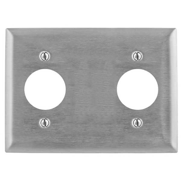 Hubbell Screw Mount, Number of Gangs: 3-Gang Stainless Steel, Brushed Finish, 302/304 Stainless Steel - HBL23909HG