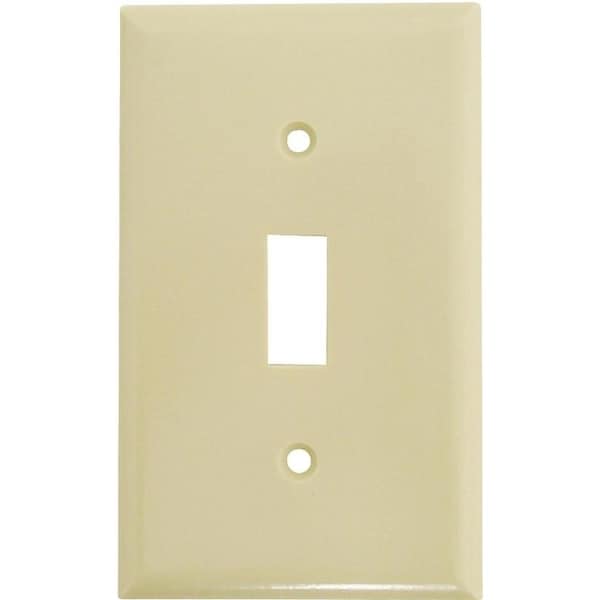 Eaton Wiring Devices Wallplate, 412 in L, 234 in W, 1 Gang, Thermoset, Ivory, HighGloss - 2134V-BOX