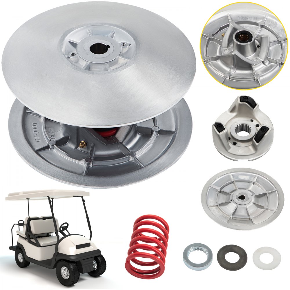 VEVOR Golf Cart Secondary Driven Power Clutch Kit Metal Surface Drive Clutch 1985-2007 Driven Clutch Kit Compatible with Yamaha Low End G2-G28 Golf Cart (with Spring) - G2-G22GEFQCLHQ001V0