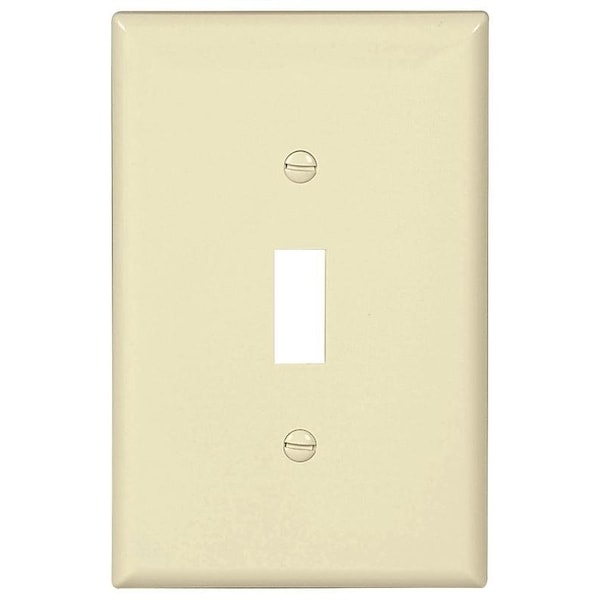Eaton Wiring Devices Wallplate, 478 in L, 318 in W, 1 Gang, Polycarbonate, Light Almond, HighGloss - PJ1LA