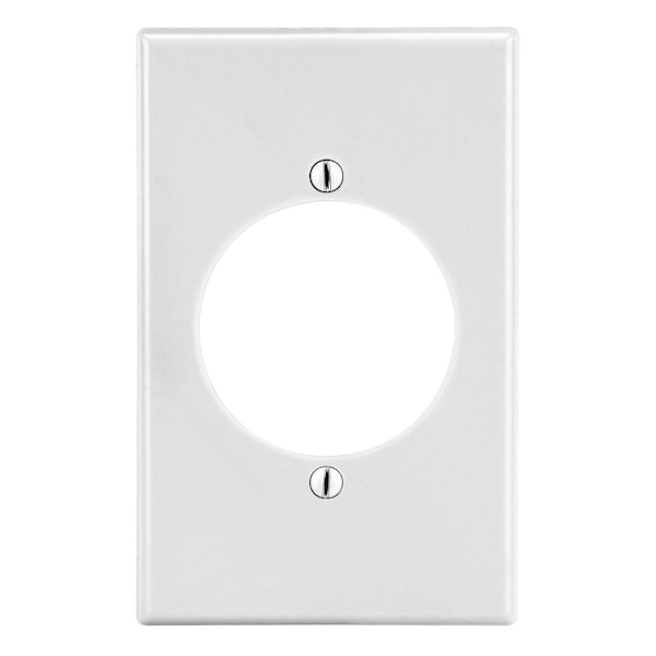 Hubbell Wiring Device-Kellems Wallplate, Mid-Size 1-Gang, 2.15" Opening, White - PJ724W