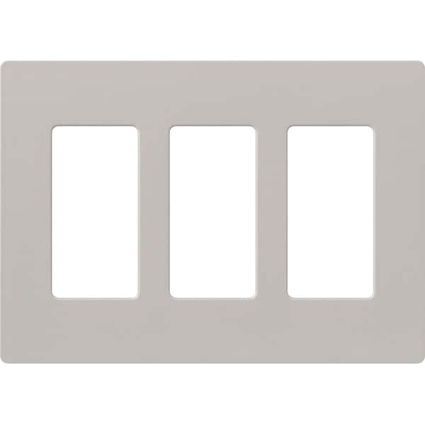 Lutron Designer Wall Plates, Number of Gangs: 3 Satin Finish, Taupe - SC-3-TP