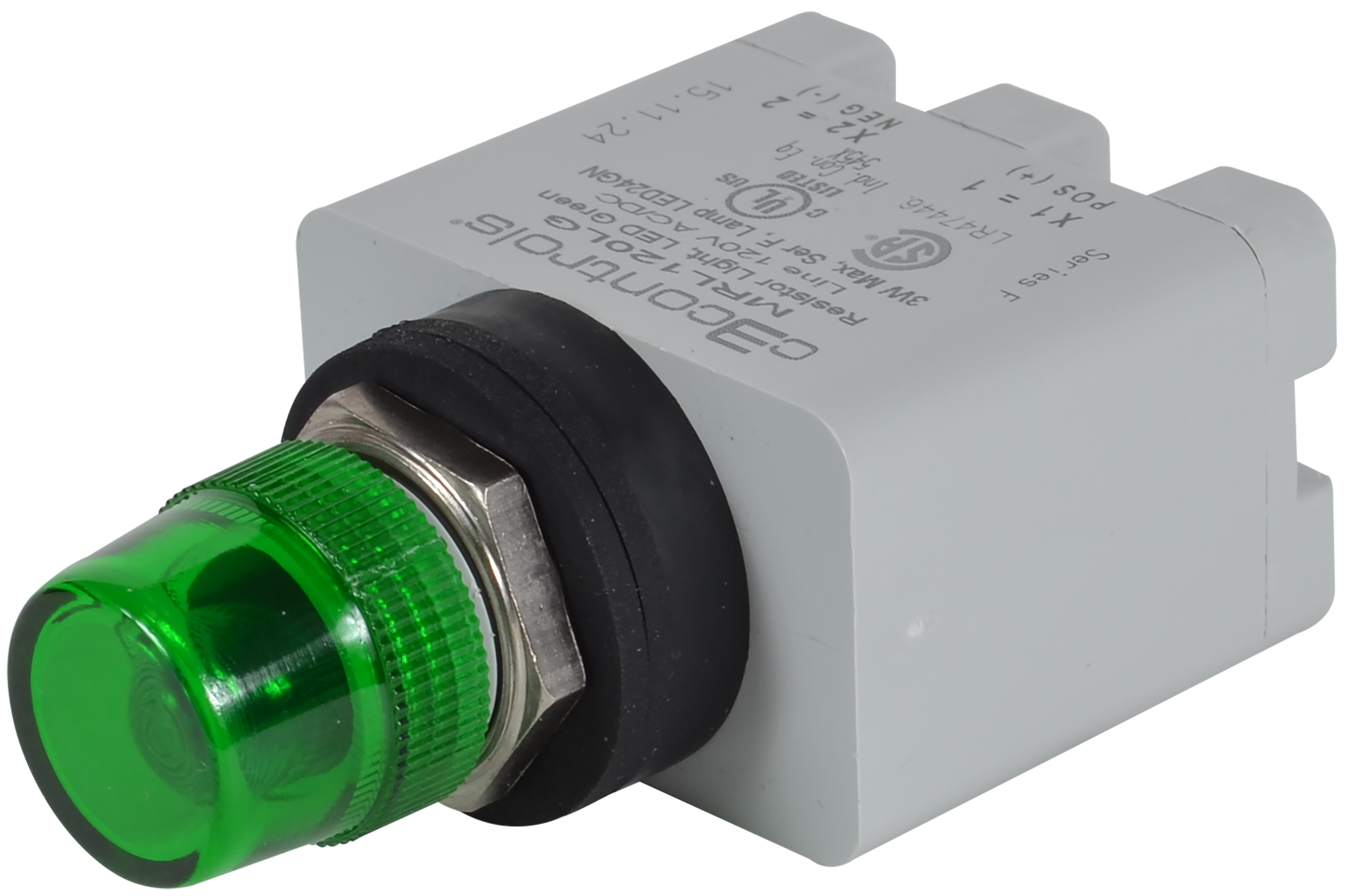C3Controls 16mm Indicating Light, Resistor, 125V AC/DC, LED Red, Red Lens - MRL125DLR-MPLLRD