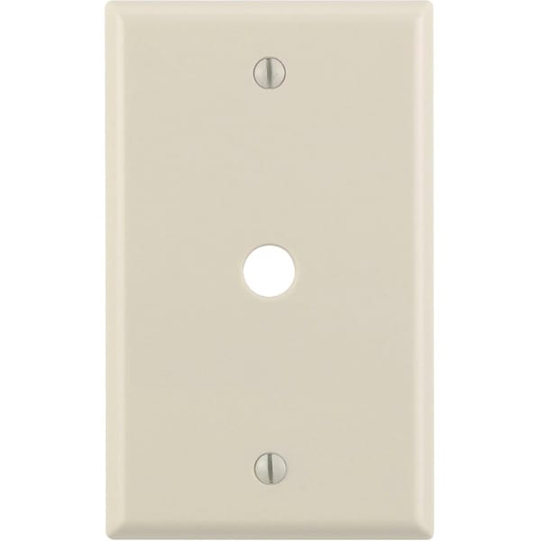 Leviton 1-Gang Plastic Light Almond Telephone/Cable Wall Plate with 0.312 In. Hole - 000-78013