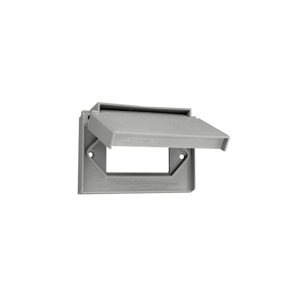Leviton Wallplates 1 Gang Wr Dec Self-Closing Lid Gry - 4996-GY