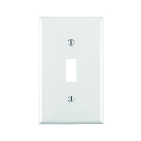 Leviton White 1 gang Thermoplastic Nylon Toggle Wall Plate - 80701-00W
