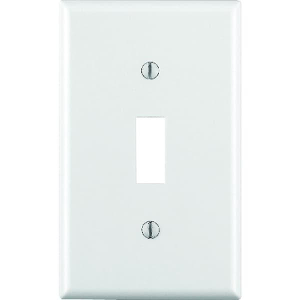 Leviton White 1 gang Thermoset Plastic Toggle Wall Plate - 88001-000