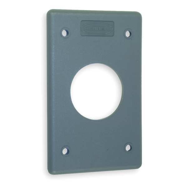 Hubbell Wall Plates, Number of Gangs: 1 Thermoplastic, Light Texture Finish, Gray - HBLP720FS