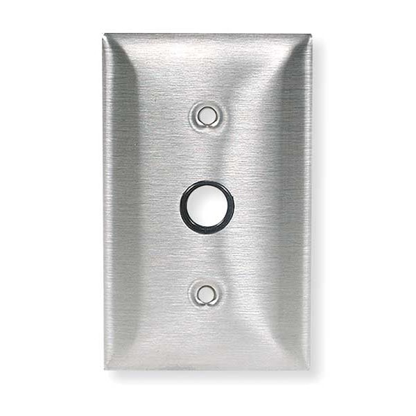 Hubbell Wiring Device-Kellems Toggle Opening Wall Plates and Box Cover, Number of Gangs: 1 Stainless Steel, Brushed Finish, Gray - SS12