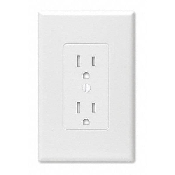Taymac Masque Duplex Decorator Cover, Number of Gangs: 1 Plastic, White - 2600W