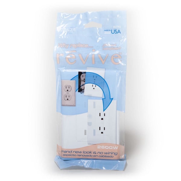 Taymac Masque Duplex Decorator Cover, Number of Gangs: 1 Plastic, White - 2600W