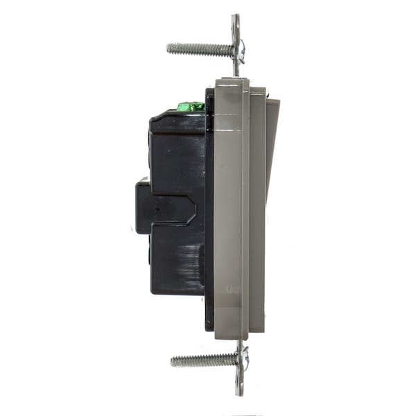 Hubbell Wall Swtch, 1-Pole, 120/277V, 20A, Gry, Rockr - DS120GY