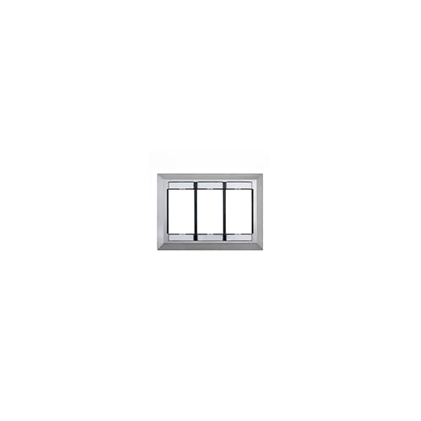 Leviton Number of Gangs: 3 304 Stainless Steel, Silver - 41290-TMS