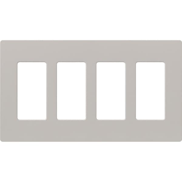 Lutron Designer Wall Plates, Number of Gangs: 4 Satin Finish, Taupe - SC-4-TP